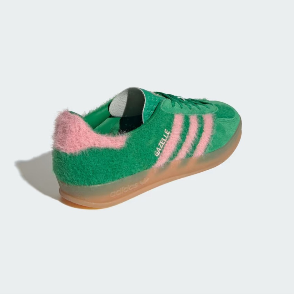 Adidas Gazelle Indoor Premium Fuzzy Green & Pink-Rare Collector’s Edition (NWB) - Picture 7 of 9
